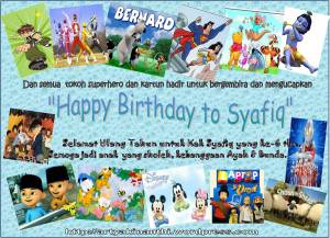 Kartu Ucapan Ulang Tahun untuk Kak Syafiq  My new world